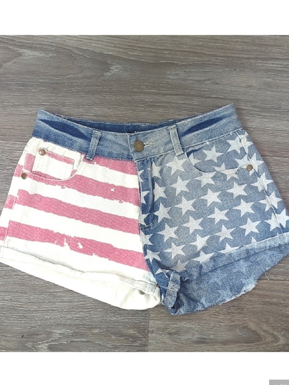 36 Point 5 American Flag Jean Shorts - Picture 7 of 7